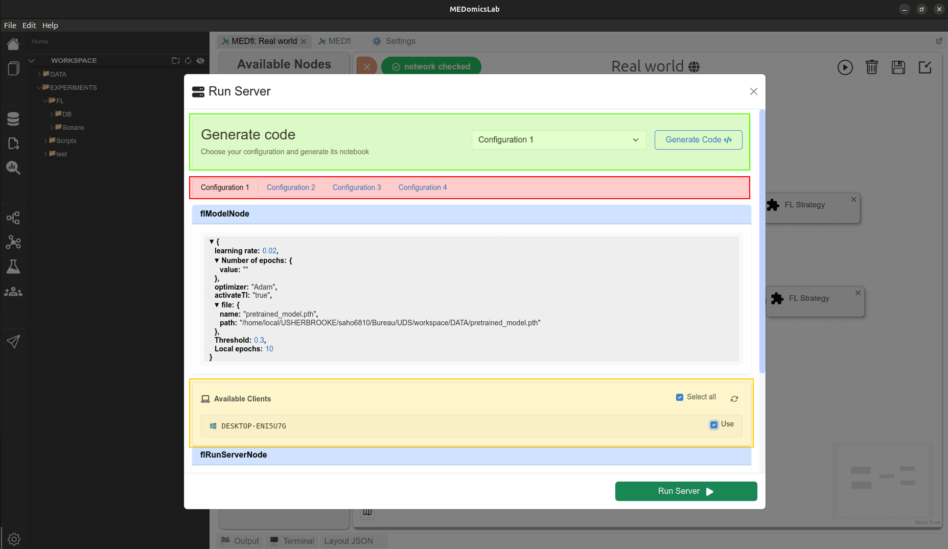 Review configuration
